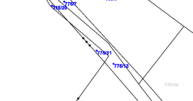 Parcela st. 775/11 v KÚ Litochovice u Volyně, Katastrální mapa