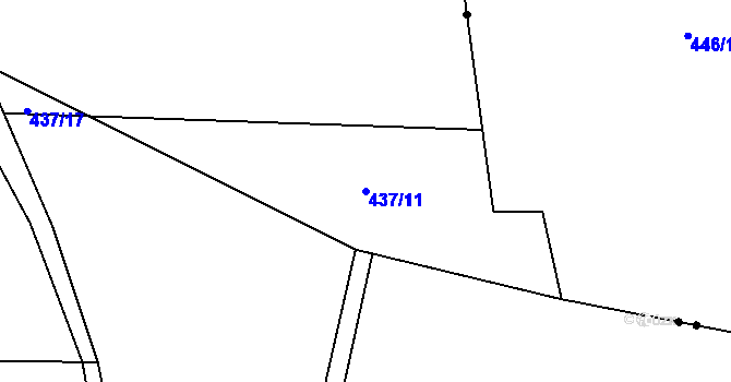 Parcela st. 437/11 v KÚ Litochovice u Volyně, Katastrální mapa