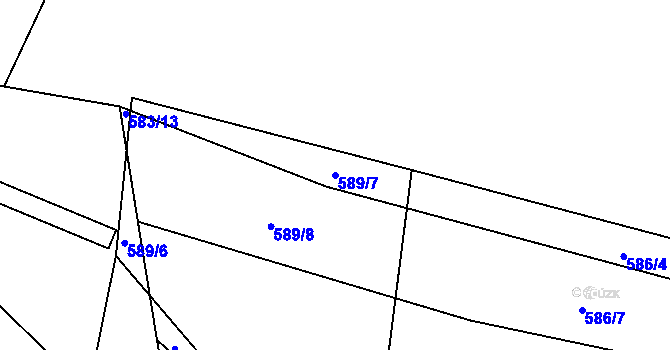 Parcela st. 589/7 v KÚ Litochovice u Volyně, Katastrální mapa