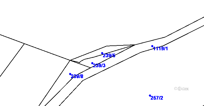 Parcela st. 239/5 v KÚ Střítež u Volyně, Katastrální mapa