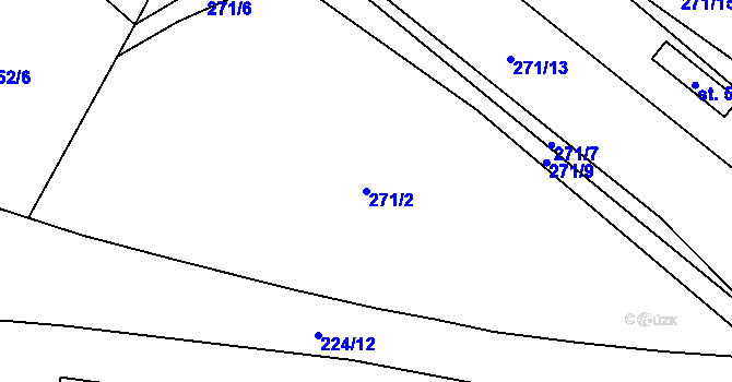 Parcela st. 271/2 v KÚ Střítež u Volyně, Katastrální mapa