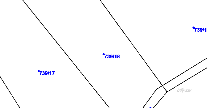 Parcela st. 739/18 v KÚ Střítež u Volyně, Katastrální mapa
