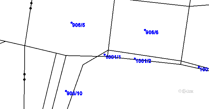 Parcela st. 1001/1 v KÚ Střítež u Volyně, Katastrální mapa