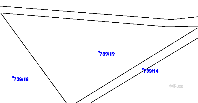 Parcela st. 739/19 v KÚ Střítež u Volyně, Katastrální mapa