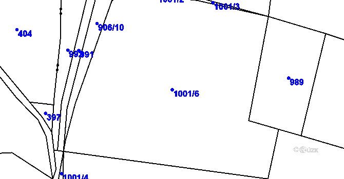 Parcela st. 1001/6 v KÚ Střítež u Volyně, Katastrální mapa