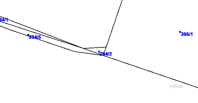 Parcela st. 294/2 v KÚ Střítež u Volyně, Katastrální mapa