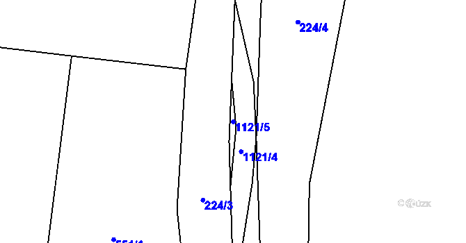 Parcela st. 1121/5 v KÚ Střítež u Volyně, Katastrální mapa