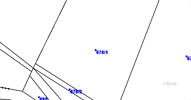 Parcela st. 678/1 v KÚ Střítež u Volyně, Katastrální mapa