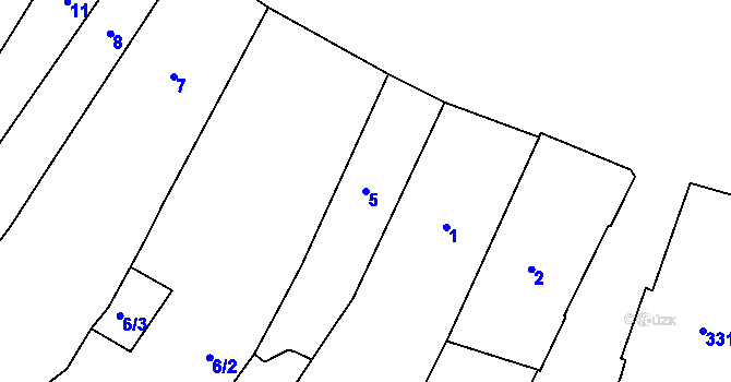 Parcela st. 5 v KÚ Litoměřice, Katastrální mapa
