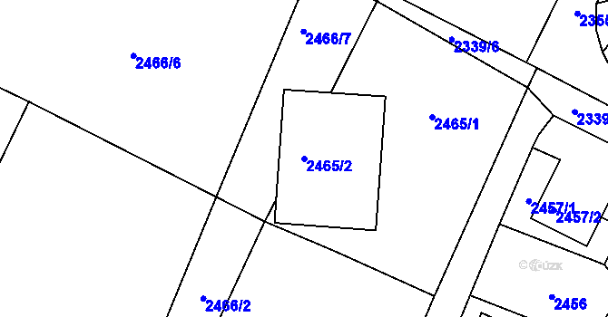 Parcela st. 2465/2 v KÚ Litoměřice, Katastrální mapa