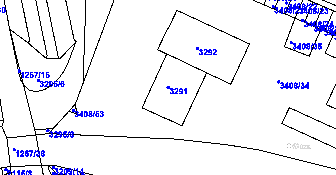 Parcela st. 3291 v KÚ Litoměřice, Katastrální mapa