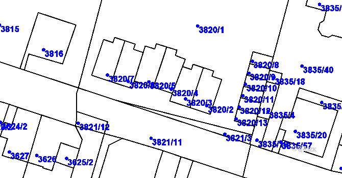 Parcela st. 3820/4 v KÚ Litoměřice, Katastrální mapa