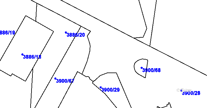 Parcela st. 3900/20 v KÚ Litoměřice, Katastrální mapa