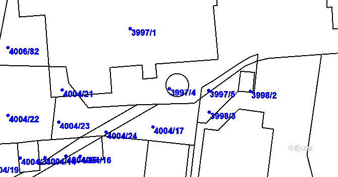 Parcela st. 3997/4 v KÚ Litoměřice, Katastrální mapa