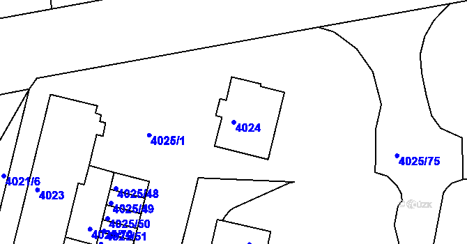 Parcela st. 4024 v KÚ Litoměřice, Katastrální mapa