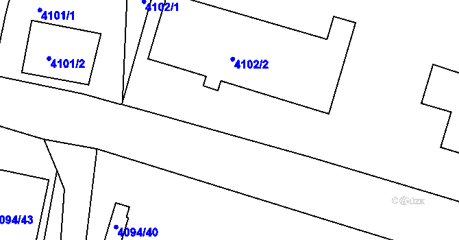 Parcela st. 4064/17 v KÚ Litoměřice, Katastrální mapa