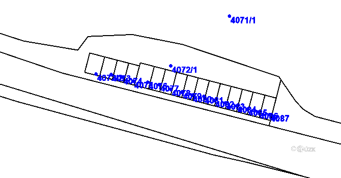 Parcela st. 4078 v KÚ Litoměřice, Katastrální mapa