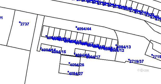 Parcela st. 4094/7 v KÚ Litoměřice, Katastrální mapa