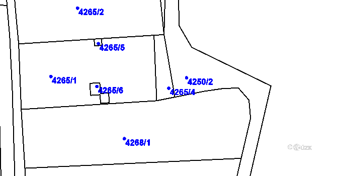 Parcela st. 4265/4 v KÚ Litoměřice, Katastrální mapa
