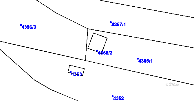 Parcela st. 4356/2 v KÚ Litoměřice, Katastrální mapa