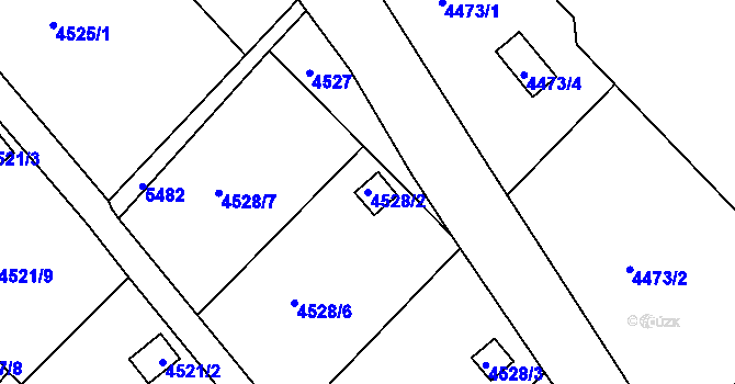 Parcela st. 4528/2 v KÚ Litoměřice, Katastrální mapa