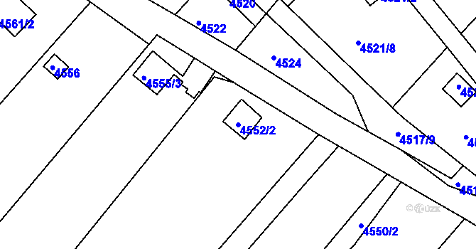 Parcela st. 4552/2 v KÚ Litoměřice, Katastrální mapa