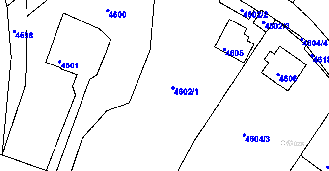Parcela st. 4602 v KÚ Litoměřice, Katastrální mapa