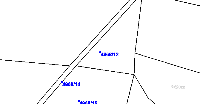 Parcela st. 4868/12 v KÚ Litoměřice, Katastrální mapa
