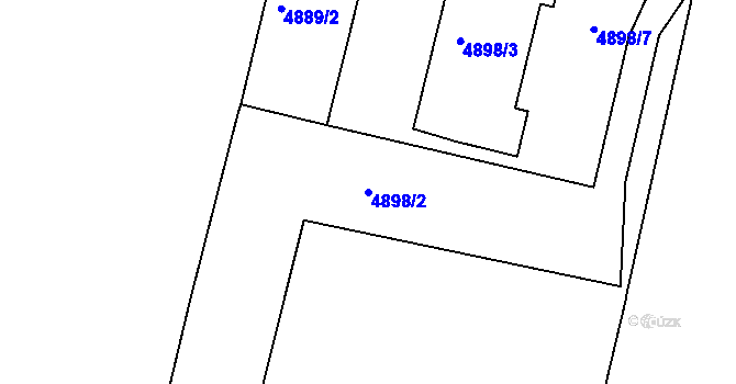 Parcela st. 4898/2 v KÚ Litoměřice, Katastrální mapa