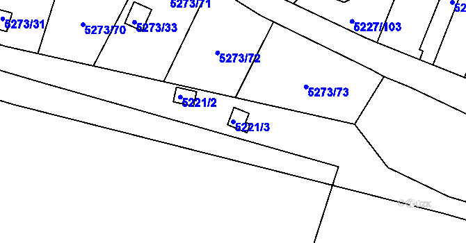 Parcela st. 5221/3 v KÚ Litoměřice, Katastrální mapa