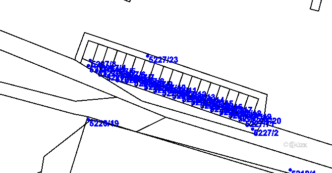 Parcela st. 5227/11 v KÚ Litoměřice, Katastrální mapa