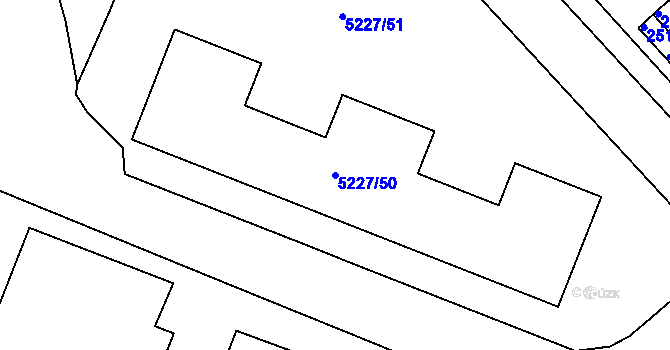 Parcela st. 5227/50 v KÚ Litoměřice, Katastrální mapa