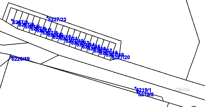 Parcela st. 5227/70 v KÚ Litoměřice, Katastrální mapa
