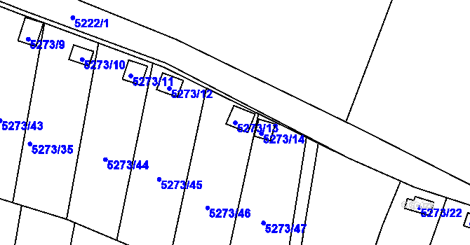 Parcela st. 5273/13 v KÚ Litoměřice, Katastrální mapa