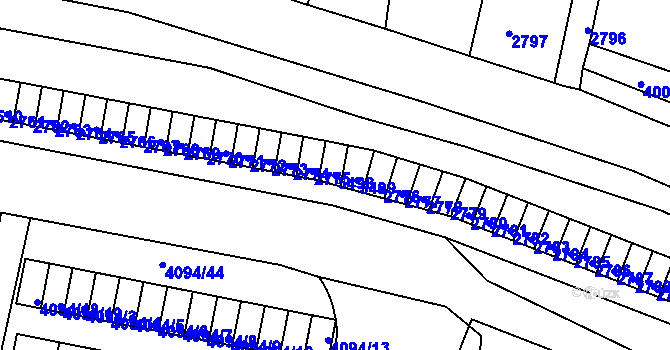 Parcela st. 5498 v KÚ Litoměřice, Katastrální mapa