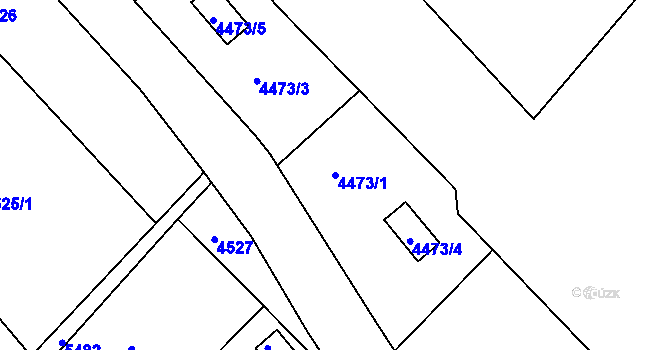 Parcela st. 4473/1 v KÚ Litoměřice, Katastrální mapa