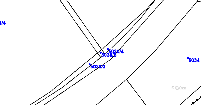 Parcela st. 5030/5 v KÚ Litoměřice, Katastrální mapa
