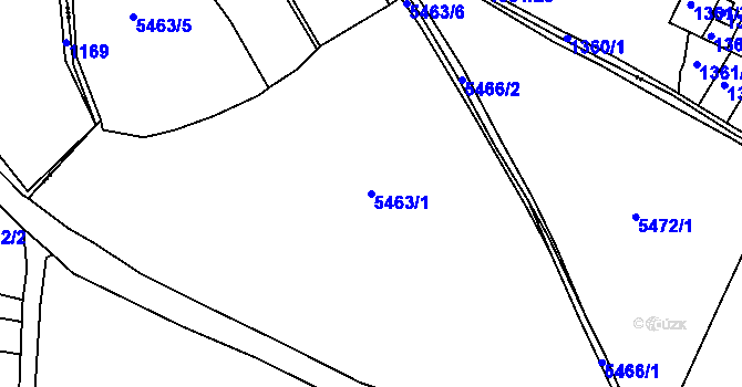 Parcela st. 5463/1 v KÚ Litoměřice, Katastrální mapa