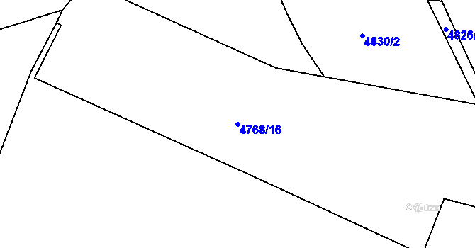 Parcela st. 4768/16 v KÚ Litoměřice, Katastrální mapa