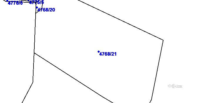 Parcela st. 4768/21 v KÚ Litoměřice, Katastrální mapa