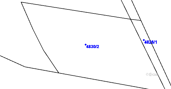 Parcela st. 4830/2 v KÚ Litoměřice, Katastrální mapa