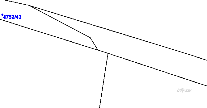 Parcela st. 4752/21 v KÚ Litoměřice, Katastrální mapa