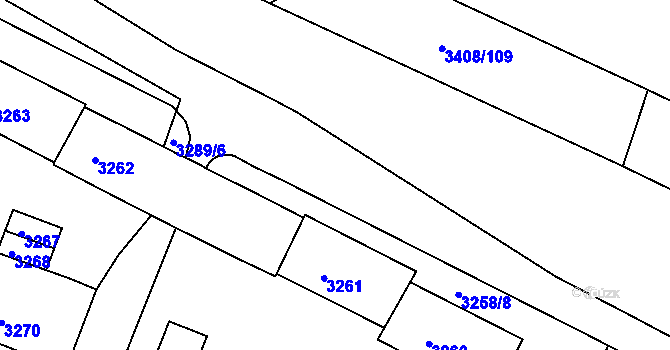 Parcela st. 3209/8 v KÚ Litoměřice, Katastrální mapa