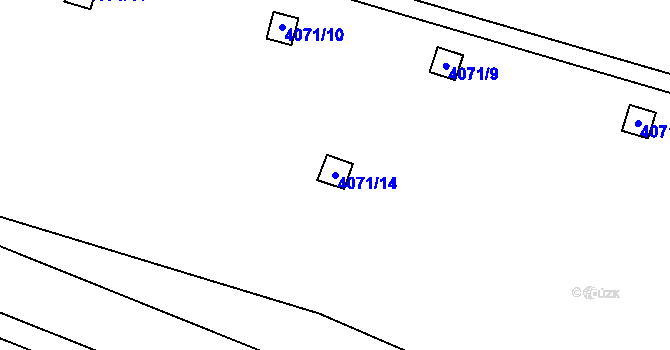 Parcela st. 4071/14 v KÚ Litoměřice, Katastrální mapa