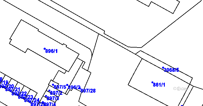 Parcela st. 862/3 v KÚ Litoměřice, Katastrální mapa