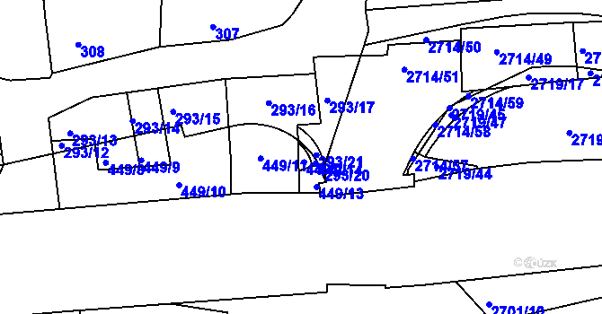Parcela st. 449/2 v KÚ Litoměřice, Katastrální mapa