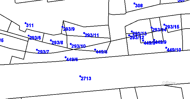 Parcela st. 449/5 v KÚ Litoměřice, Katastrální mapa