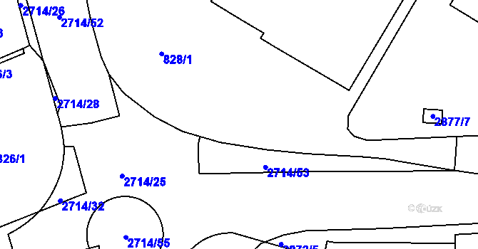 Parcela st. 828/2 v KÚ Litoměřice, Katastrální mapa
