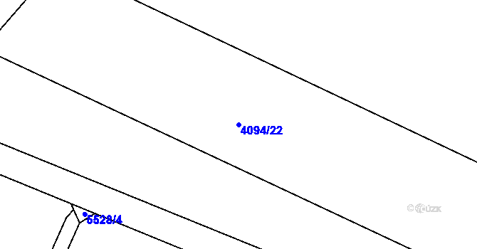 Parcela st. 4094/22 v KÚ Litoměřice, Katastrální mapa
