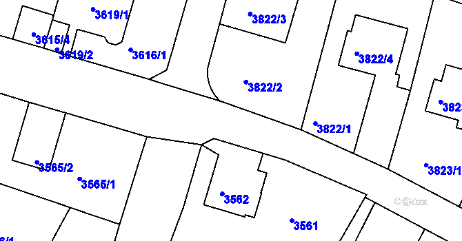 Parcela st. 3607/4 v KÚ Litoměřice, Katastrální mapa